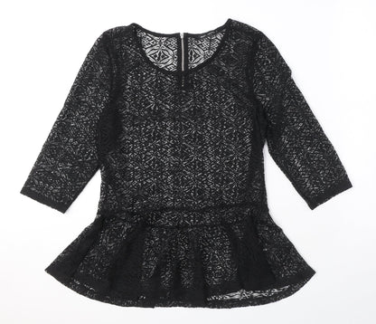 Womens UK Size 12 NEXT Black Basic Blouse