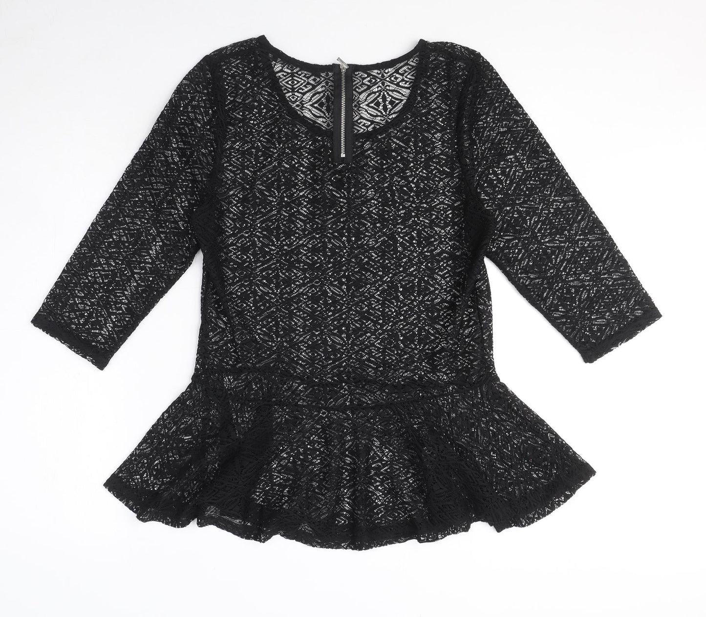 Womens UK Size 12 NEXT Black Basic Blouse