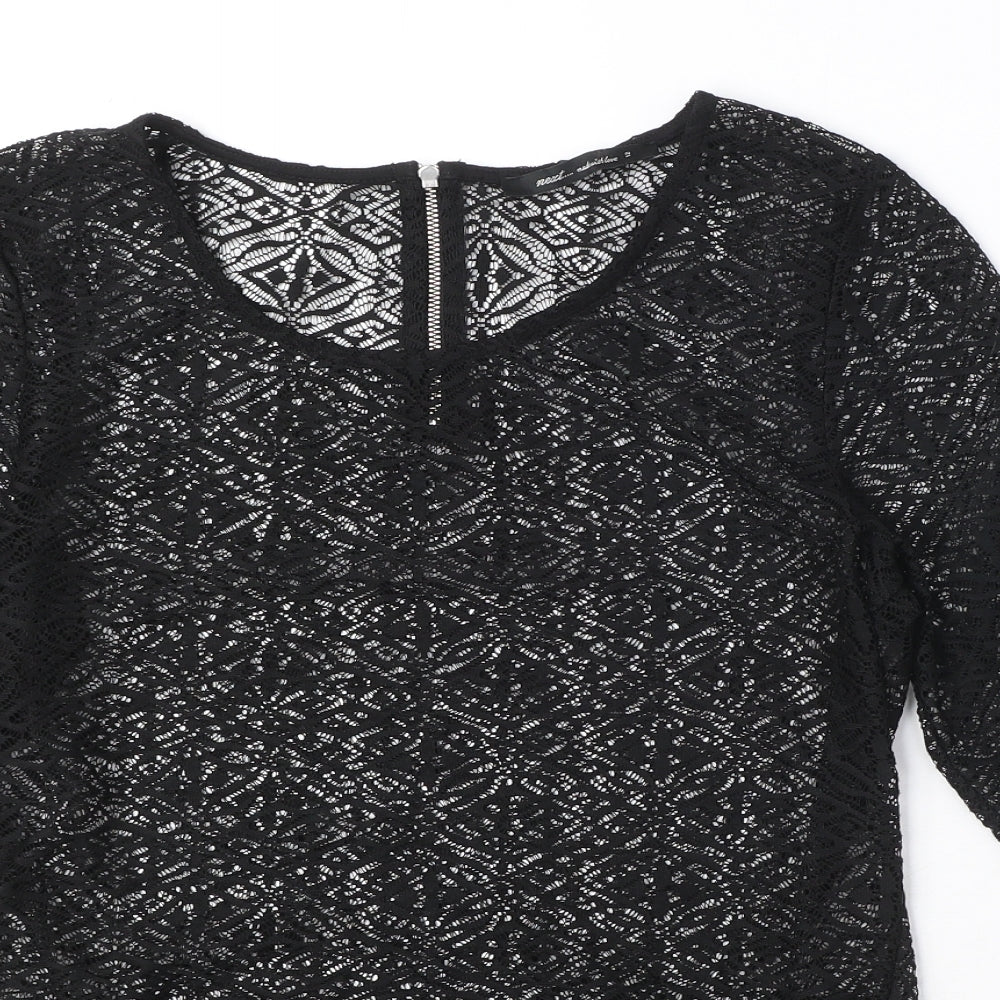 Womens UK Size 12 NEXT Black Basic Blouse