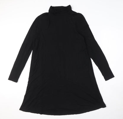 Very Womens Black Viscose A-Line Size 14 Roll Neck Pullover