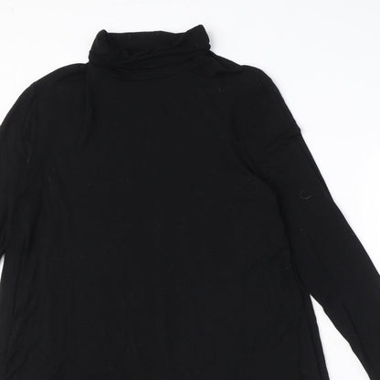 Very Womens Black Viscose A-Line Size 14 Roll Neck Pullover