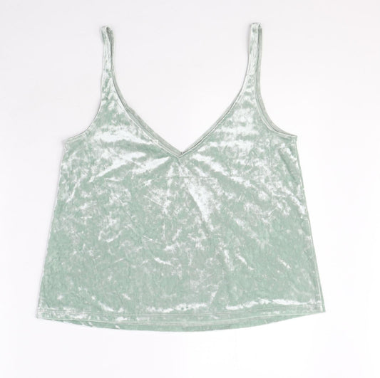 Womens UK Size S H&M Green Camisole Blouse