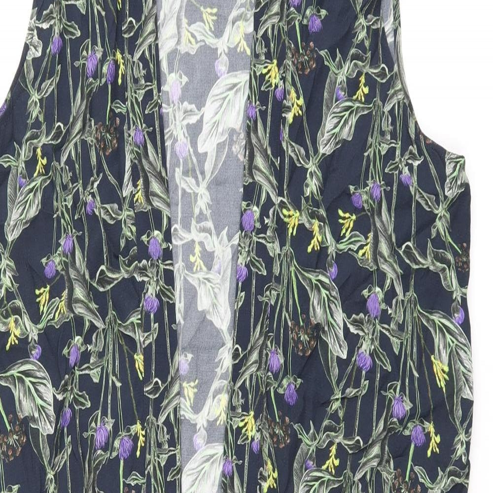 Womens UK Size 10 Topshop Blue Kimono Blouse