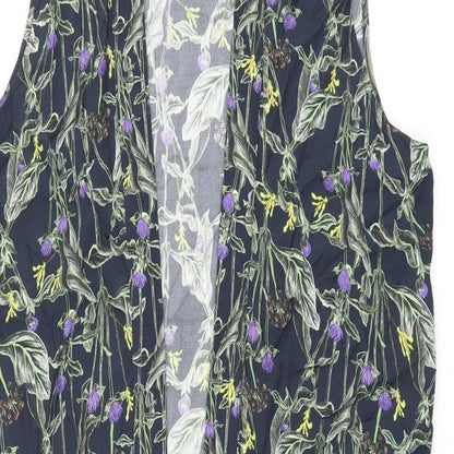Womens UK Size 10 Topshop Blue Kimono Blouse