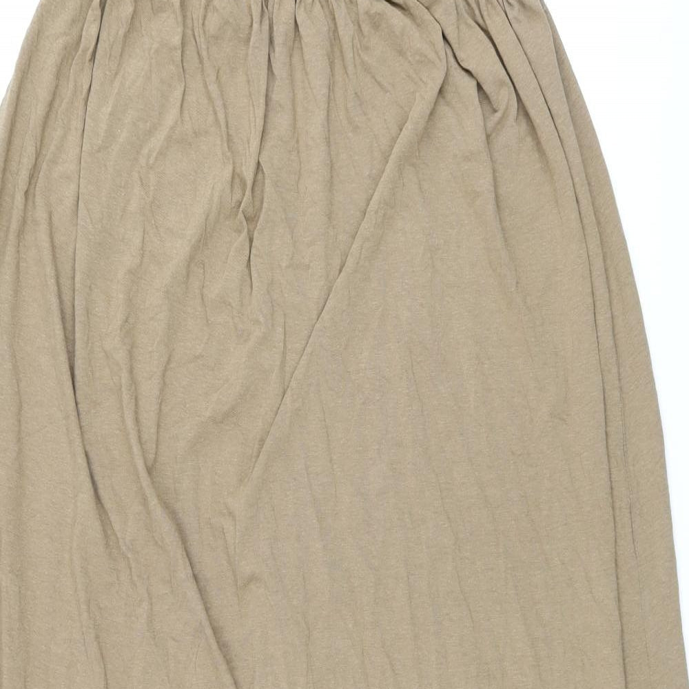 H&M Womens Brown Modal Maxi Size 10 Scoop Neck Pullover