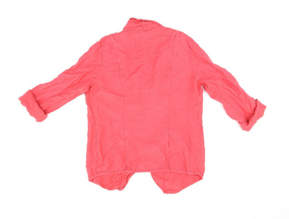Womens UK Size 10 Monsoon Pink Wrap Blouse