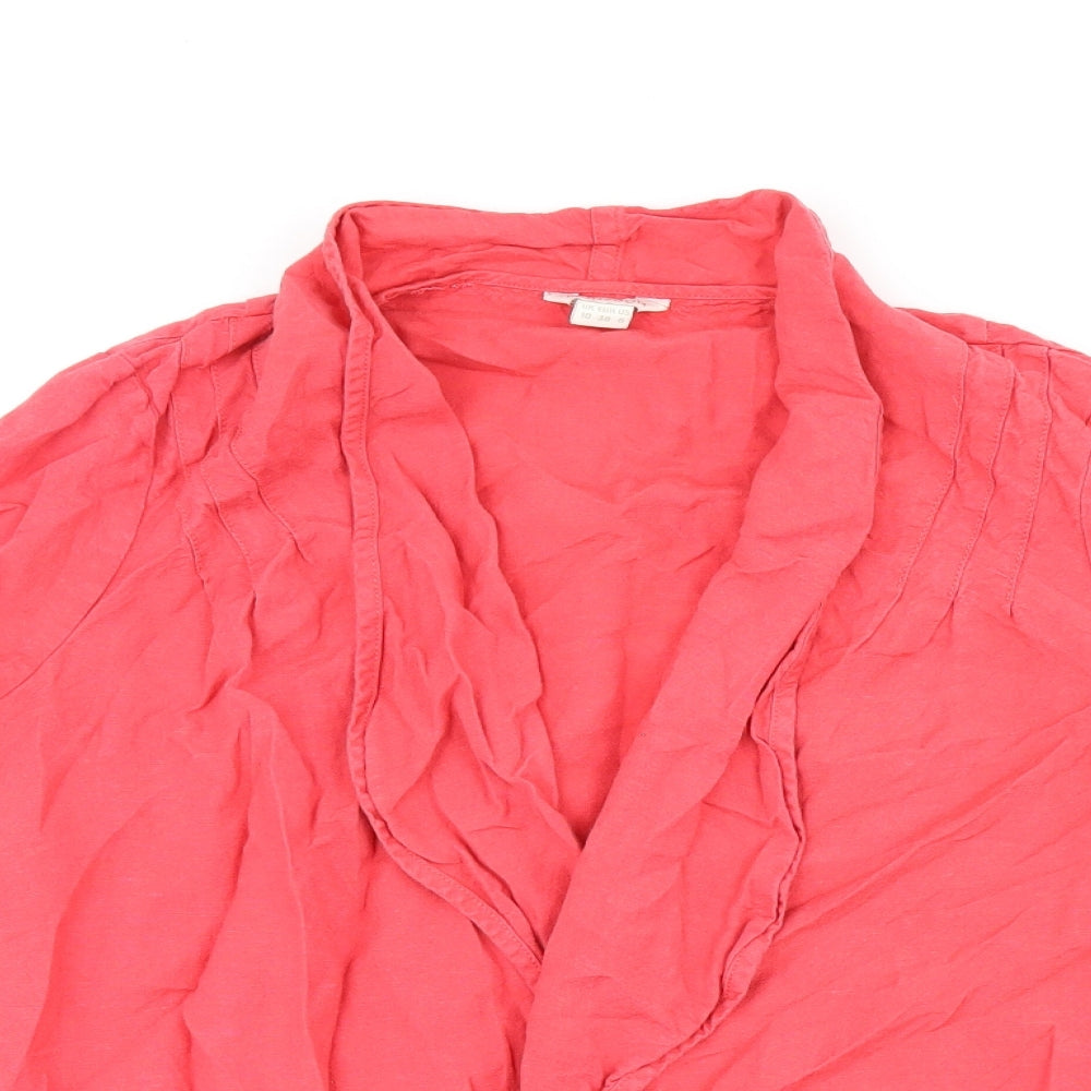 Womens UK Size 10 Monsoon Pink Wrap Blouse