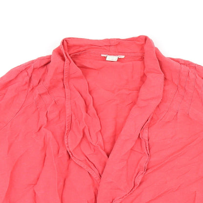 Womens UK Size 10 Monsoon Pink Wrap Blouse
