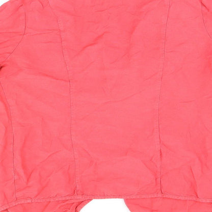 Womens UK Size 10 Monsoon Pink Wrap Blouse
