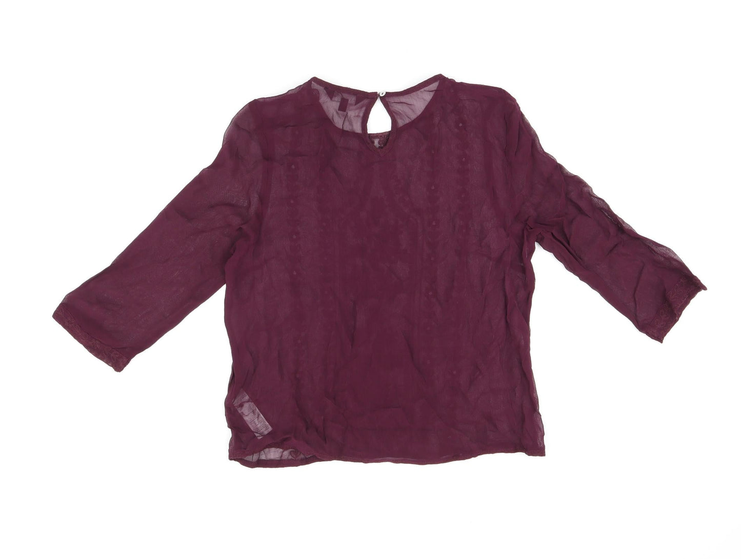 Womens UK Size 10 New Look Red Basic Blouse