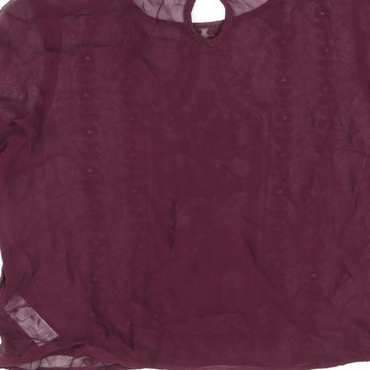 Womens UK Size 10 New Look Red Basic Blouse