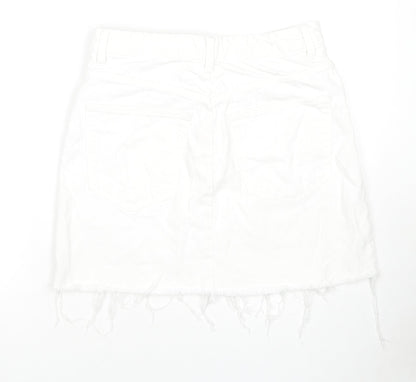 Womens UK Size L Zara A-Line Denim Skirt