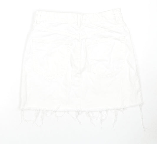 Womens UK Size L Zara A-Line Denim Skirt
