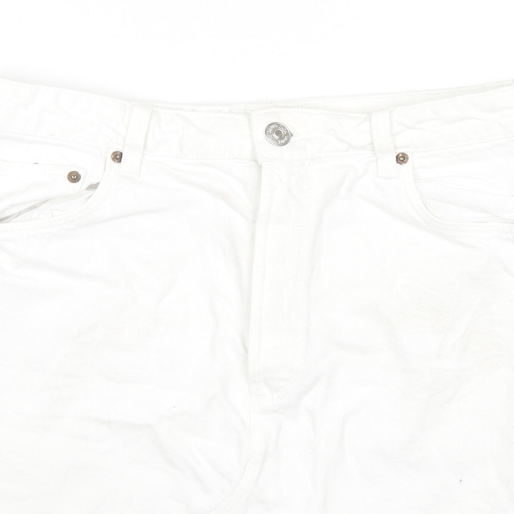 Womens UK Size L Zara A-Line Denim Skirt
