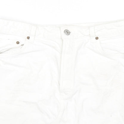 Womens UK Size L Zara A-Line Denim Skirt
