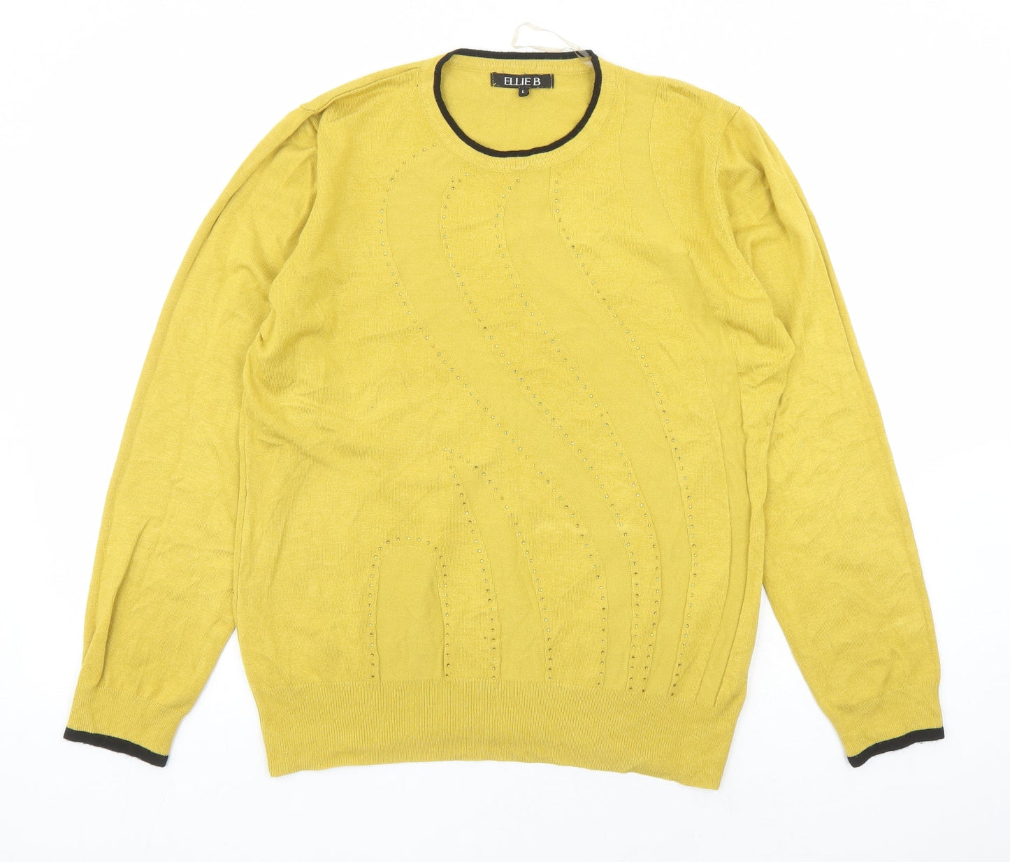 Womens UK Size L Ellie B Yellow Pullover Jumper
