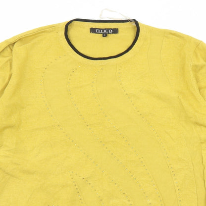 Womens UK Size L Ellie B Yellow Pullover Jumper