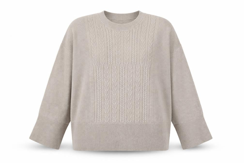Marks and Spencer Womens Brown Round Neck Viscose Pullover Jumper Size L