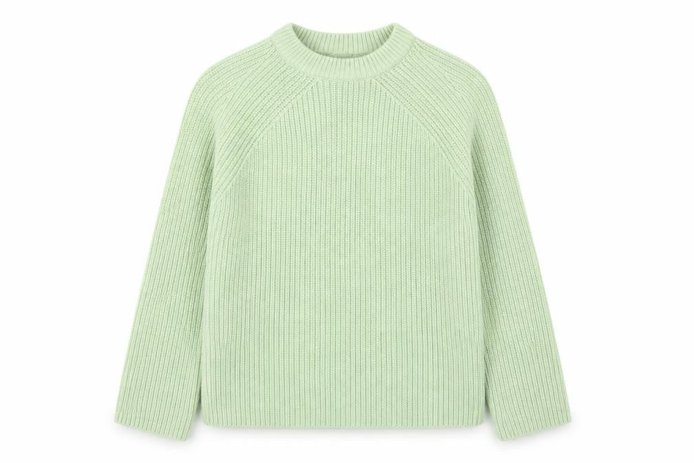 Marks and Spencer Womens Green Round Neck Acetate Pullover Jumper Size S
