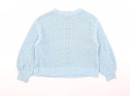 Womens UK Size L H&M Blue Pullover Jumper