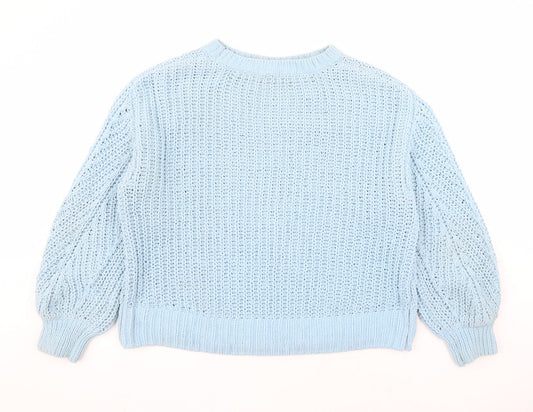 Womens UK Size L H&M Blue Pullover Jumper