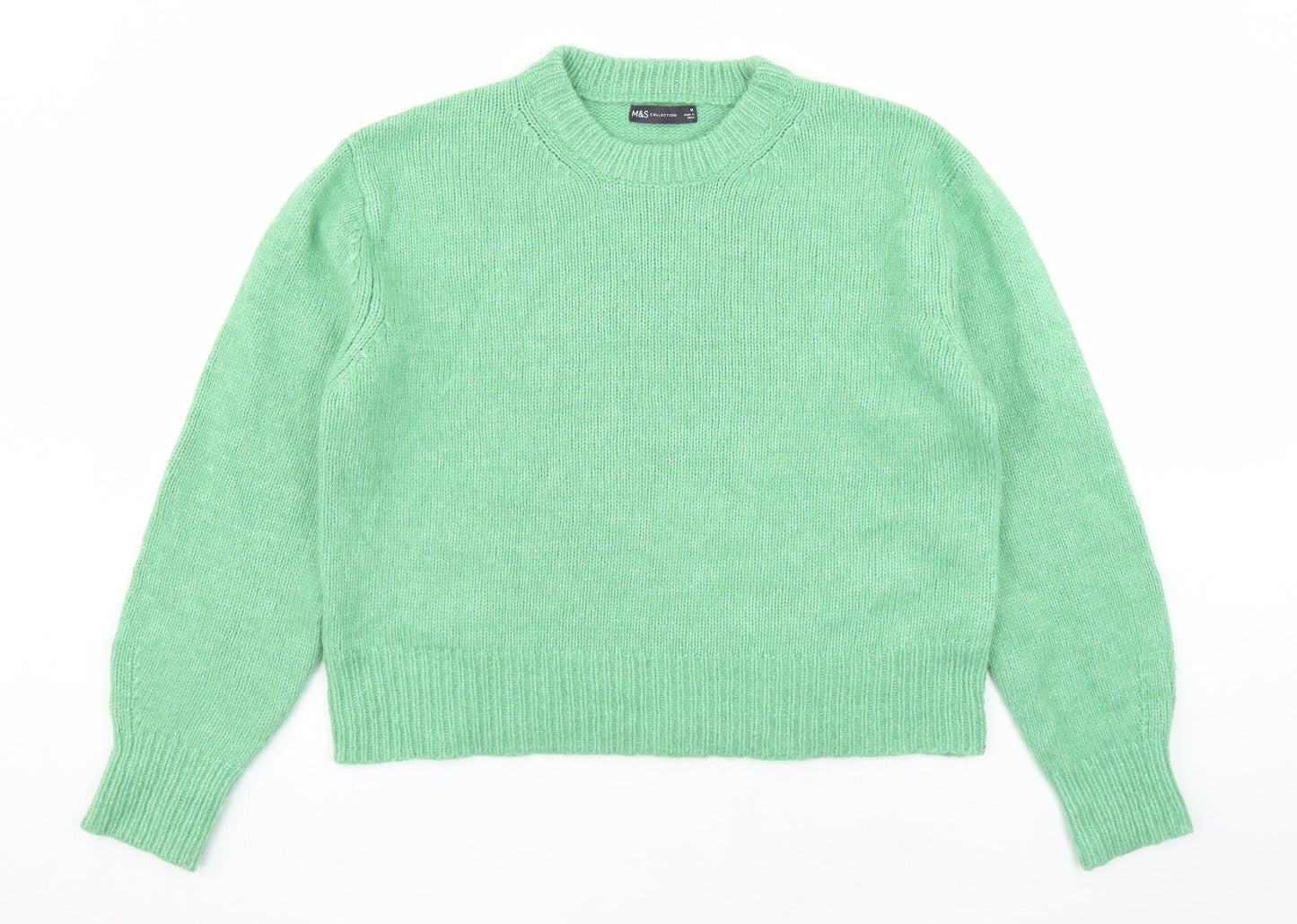 Womens UK Size M Marks and Spencer Green Pullover Jumper