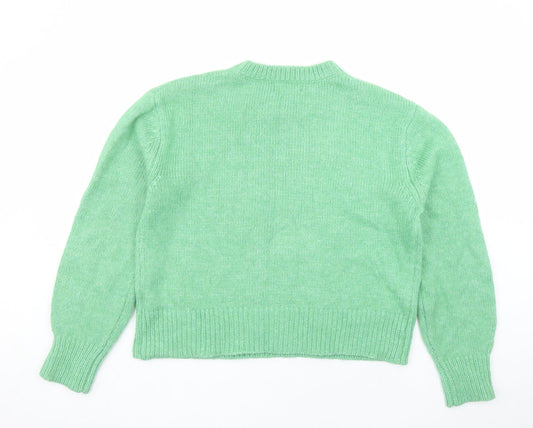 Womens UK Size M Marks and Spencer Green Pullover Jumper