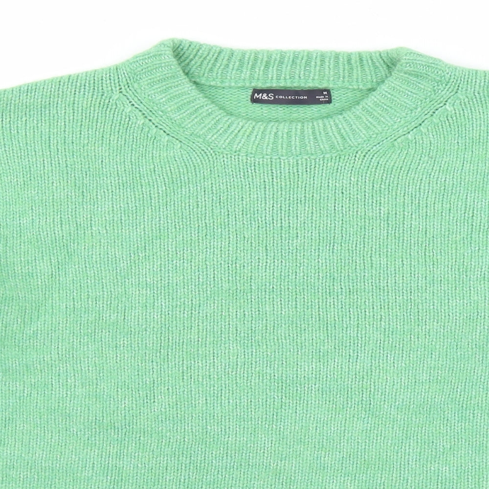 Womens UK Size M Marks and Spencer Green Pullover Jumper