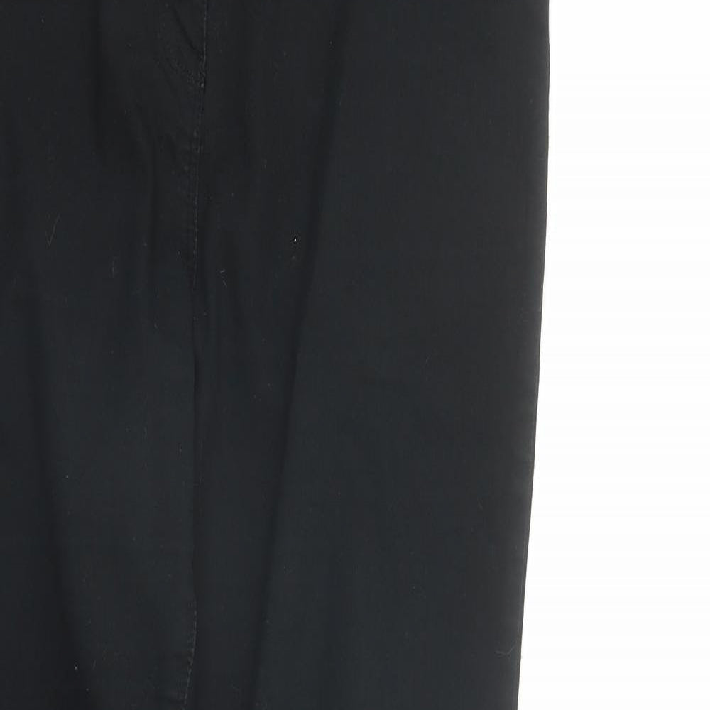 Matalan Womens Black Cotton Skinny Jeans Size 12 L28 in Regular Zip