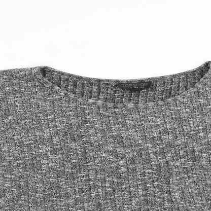 Womens UK Size 8 Topshop Grey Basic T-Shirt