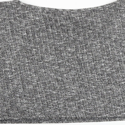 Womens UK Size 8 Topshop Grey Basic T-Shirt
