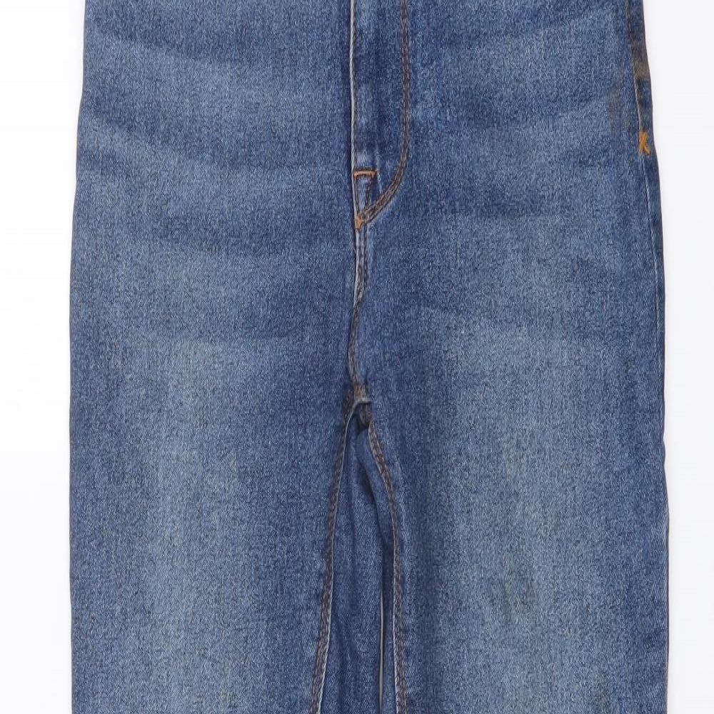 COLLUSION Womens Blue Cotton Skinny Jeans Size 26 in L28 in Regular Button