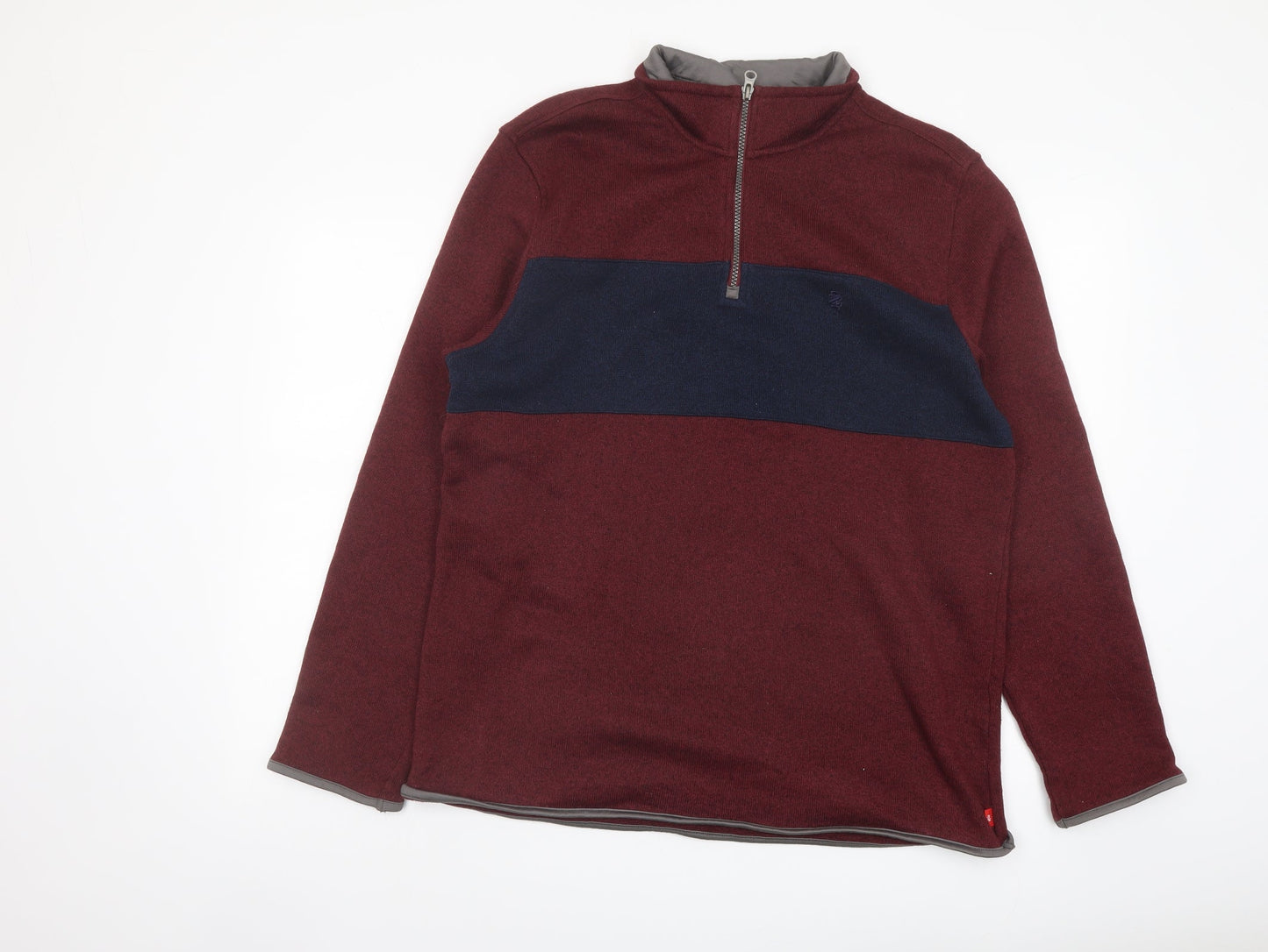 Mens UK Size L IZOD Red Pullover Sweatshirt
