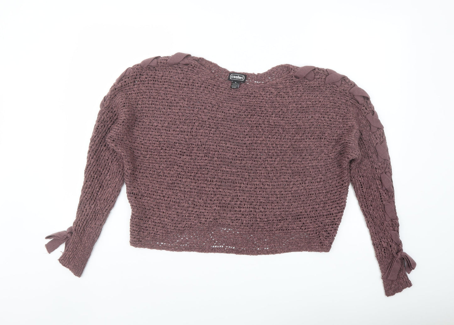 Womens UK Size XL Cashel Purple Pullover Jumper