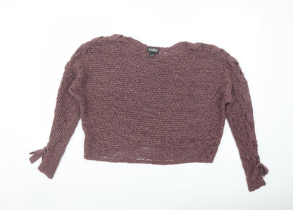 Womens UK Size XL Cashel Purple Pullover Jumper