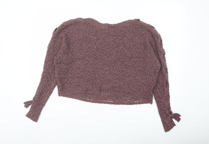 Womens UK Size XL Cashel Purple Pullover Jumper