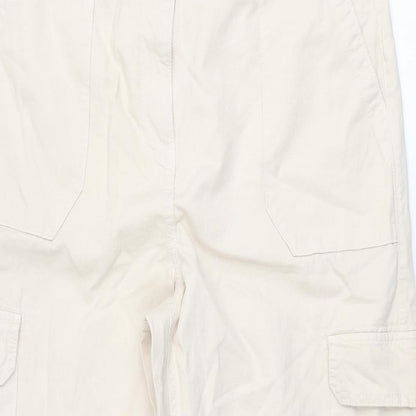 Womens UK Size 18 Marks and Spencer Regular Fit Cargo Beige Trousers