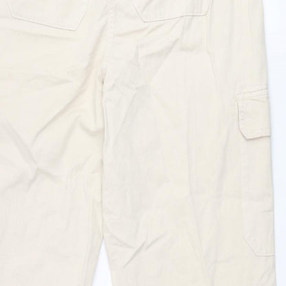 Womens UK Size 18 Marks and Spencer Regular Fit Cargo Beige Trousers