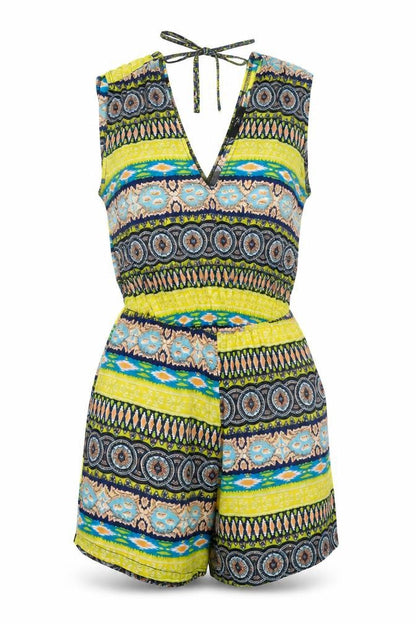 Womens UK Size 8 AX Paris One-Piece Multicoloured Playsuit