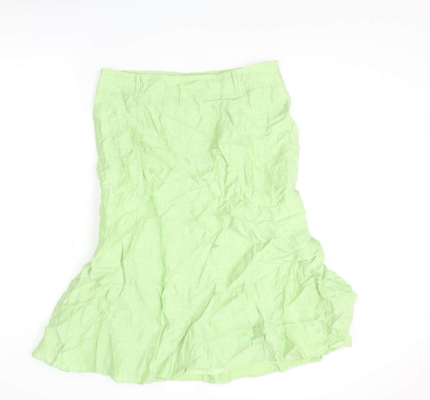 Gerry Weber Womens Green Acetate Trumpet Skirt Size 12 Zip