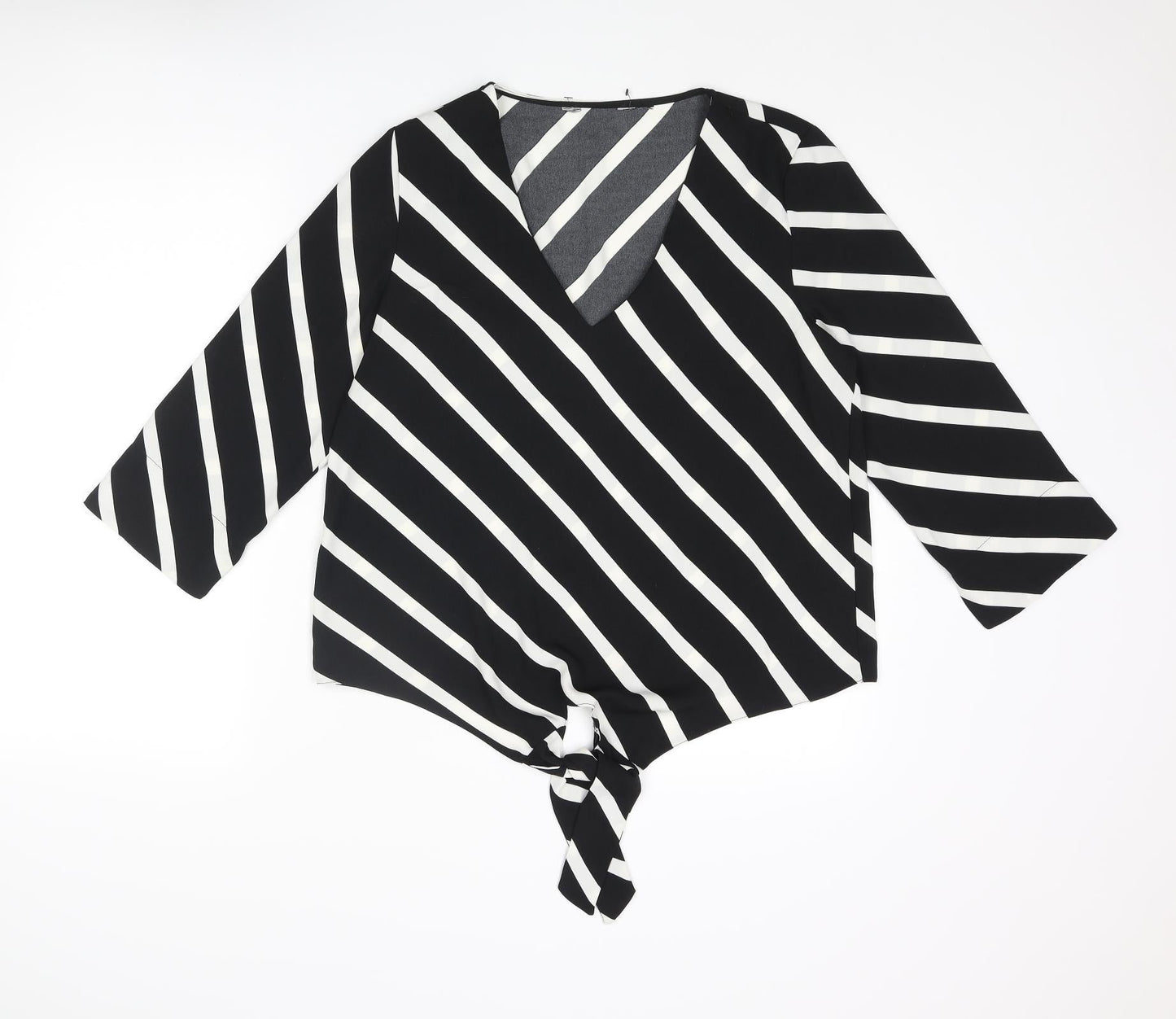 Womens UK Size 12 Dorothy Perkins Black Basic Blouse