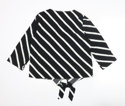 Womens UK Size 12 Dorothy Perkins Black Basic Blouse