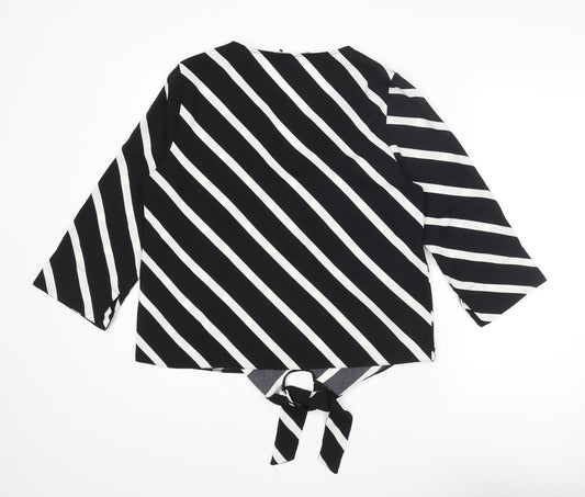 Womens UK Size 12 Dorothy Perkins Black Basic Blouse