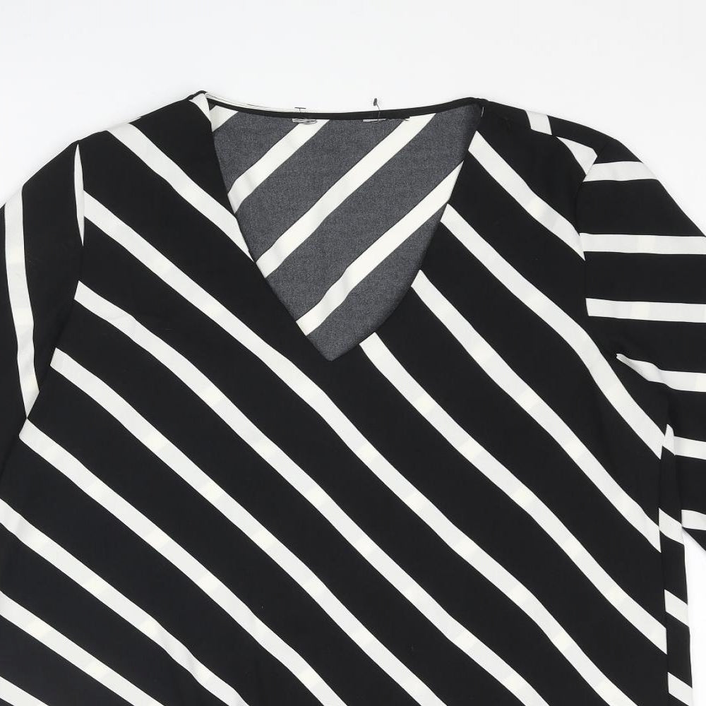 Womens UK Size 12 Dorothy Perkins Black Basic Blouse