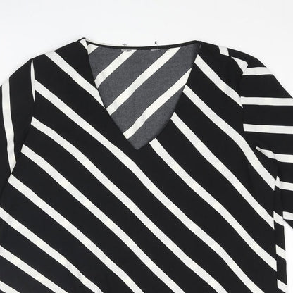 Womens UK Size 12 Dorothy Perkins Black Basic Blouse