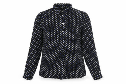 Womens UK Size 10 NEXT Black Basic Button-Up