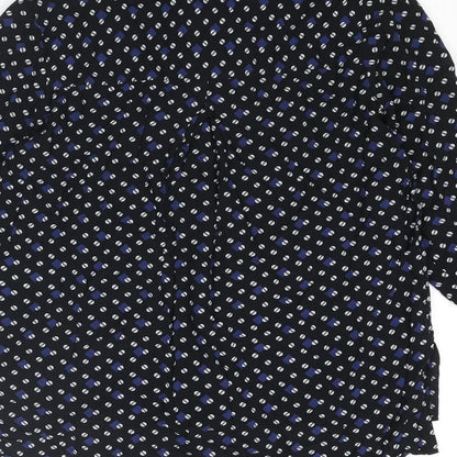 Womens UK Size 10 NEXT Black Basic Button-Up