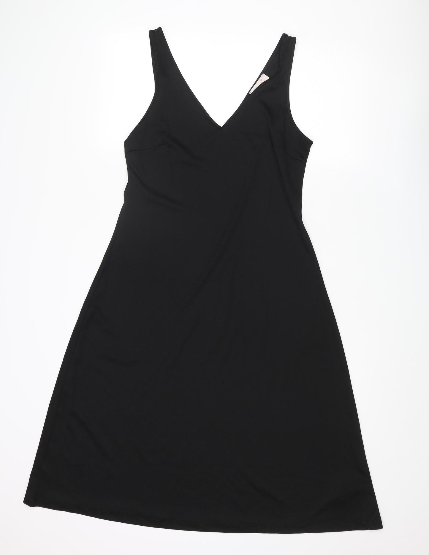 Per Una Womens Black Polyester A-Line Size 12 V-Neck Pullover