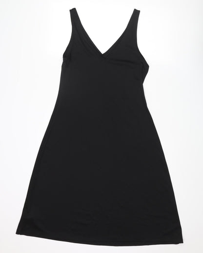 Per Una Womens Black Polyester A-Line Size 12 V-Neck Pullover