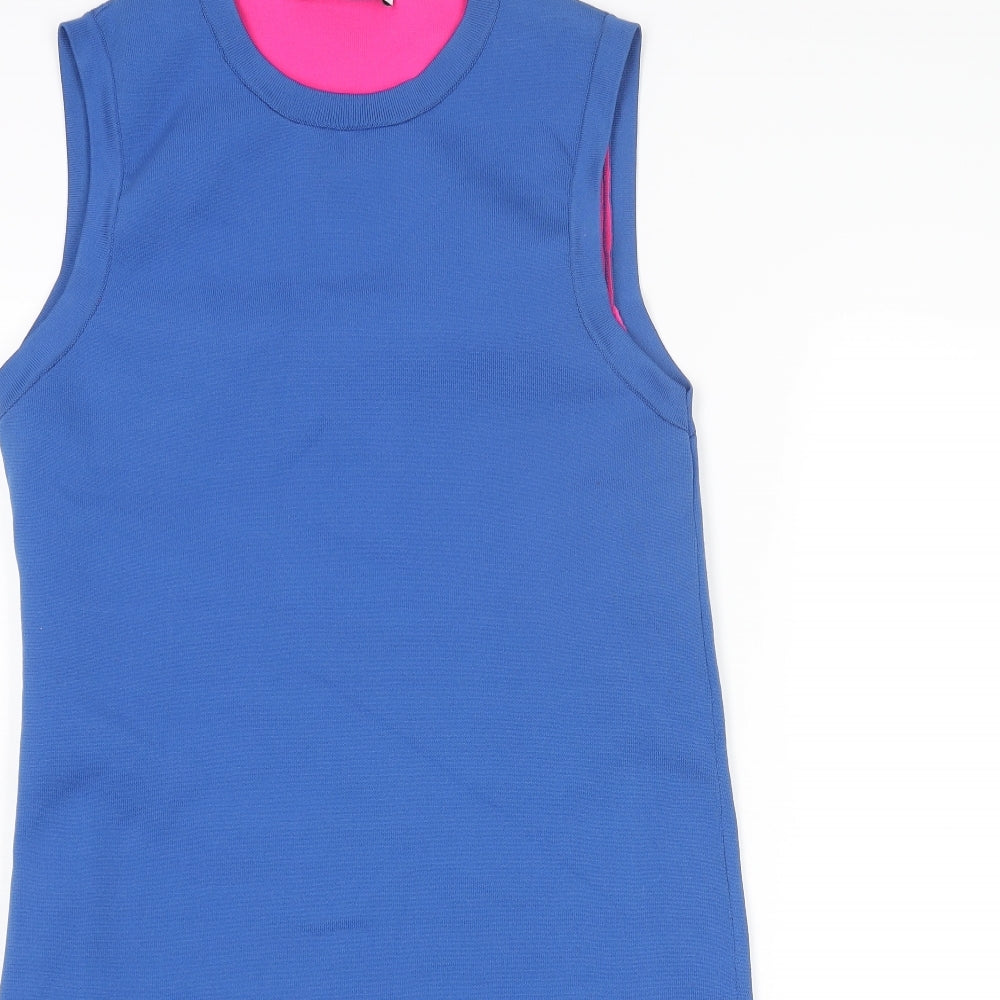 Zara Womens Blue Polyester Shift Size M Crew Neck Pullover